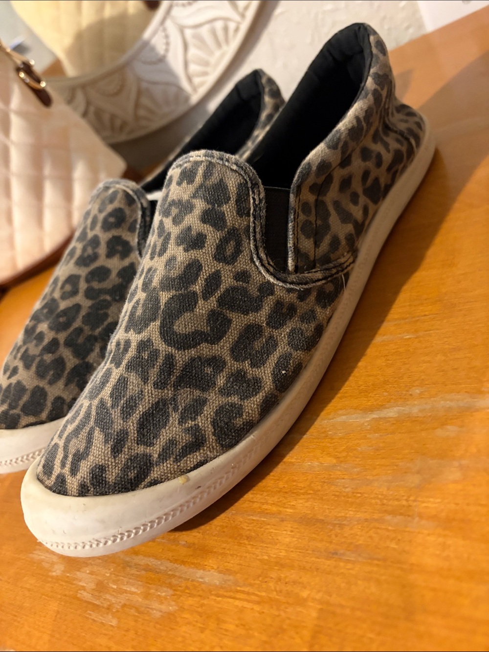Leopard Print Slip-On Sneakers